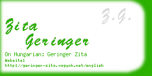 zita geringer business card
